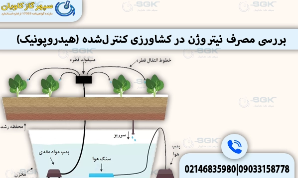 بررسی مصرف نیتروژن در کشاورزی کنترل‌شده (هیدروپونیک)